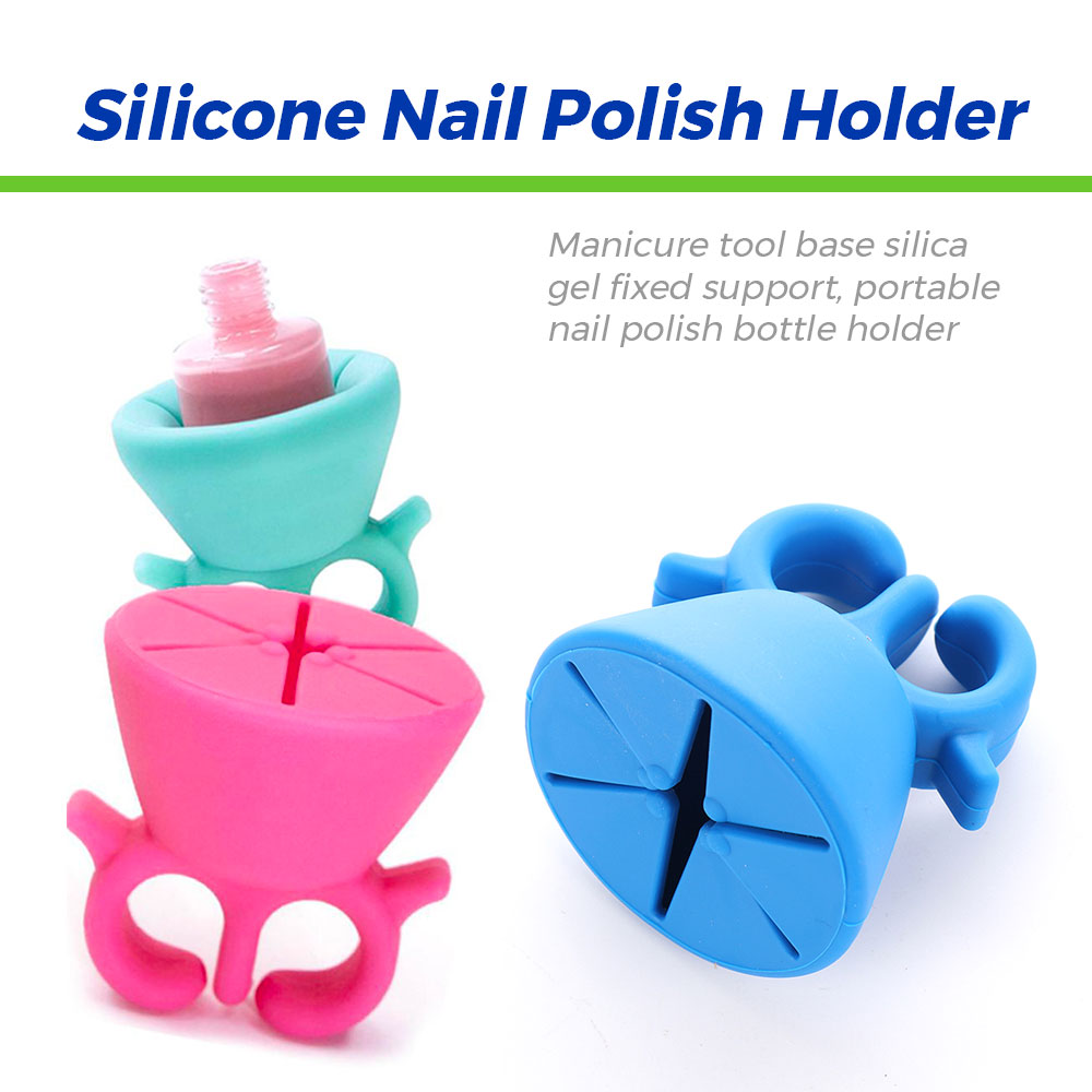 Silicone Nail Polish Holder Nail Art Polish Bottle Stand - Temu