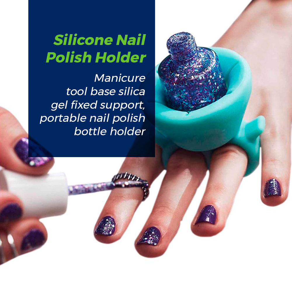 Nail Polish Holder Silicone Fingernail Painting Tools 1 - Temu